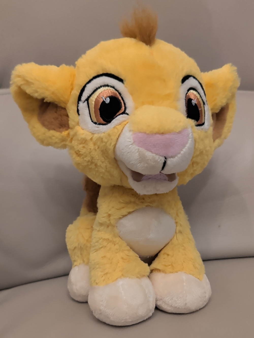 Disney Parks Yellow & White Simba Plush Lion King Cub Stuffed Toy